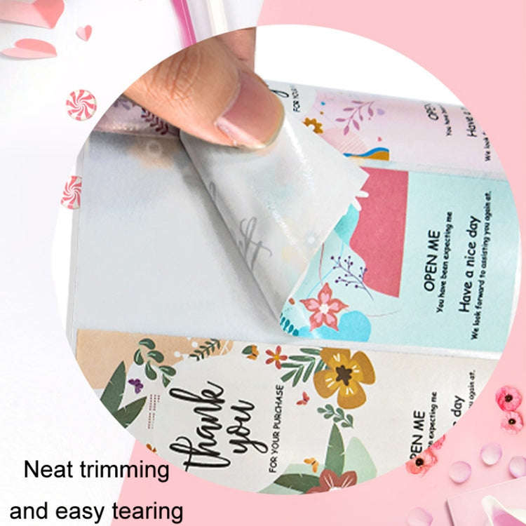Floral Thank You Label Sticker Handicraft Decoration Small Gift Sticker(K-158)