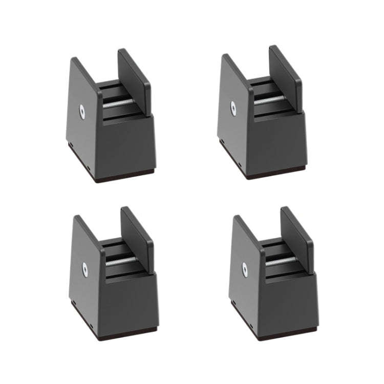 4pcs/set Adjustable Furniture Heightening Feet Pad, Size: 50mm High(Black Plywood Type For 10-37mm)