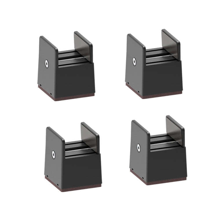 4pcs/set Adjustable Furniture Heightening Feet Pad, Size: 50mm High(Black Widened Plywood Type Fo...