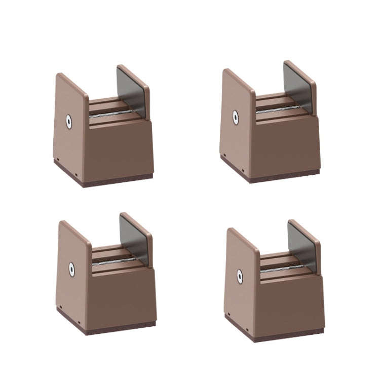 4pcs/set Adjustable Furniture Heightening Feet Pad, Size: 50mm High(Brown Widened Plywood Type Fo...