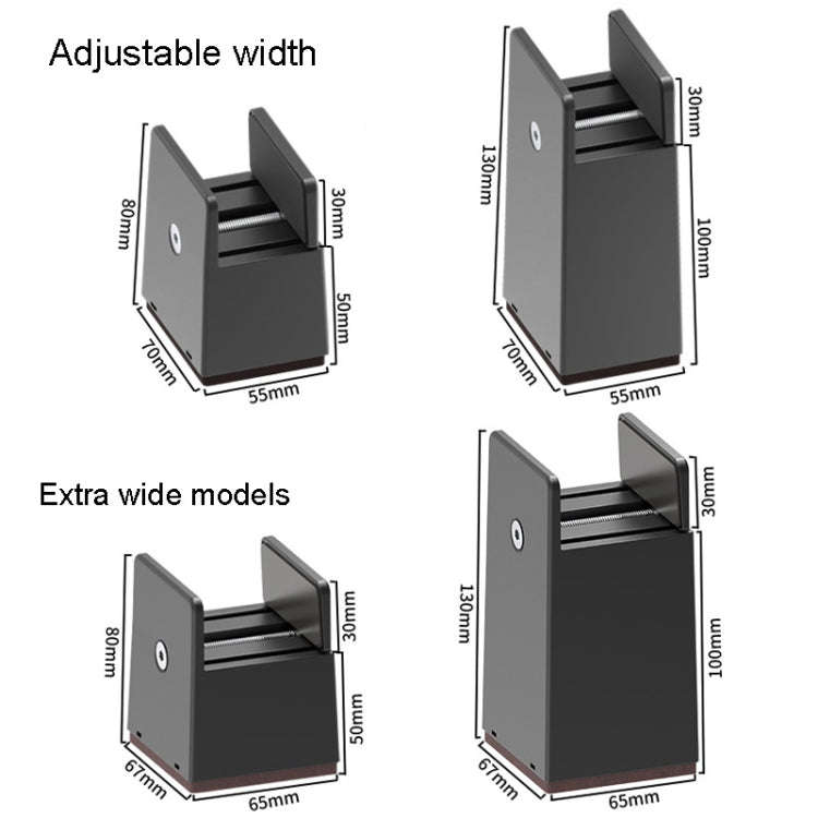 4pcs/set Adjustable Furniture Heightening Feet Pad, Size: 100mm High(Brown Widened Plywood Type F...