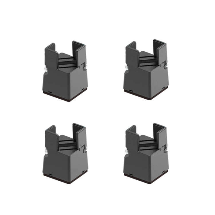 4pcs/set Adjustable Furniture Heightening Feet Pad, Size: 50mm High(Black Clip Chair Foot For 22-...