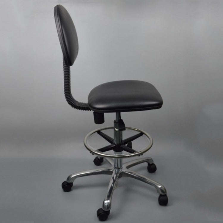 Anti-static Chair Liftable Adjustable Stool PU Leather Backrest Chair With Footrest,Spec: Mobile ...