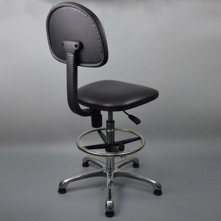 Anti-static Chair Liftable Adjustable Stool PU Leather Backrest Chair With Footrest,Spec: Mobile ...