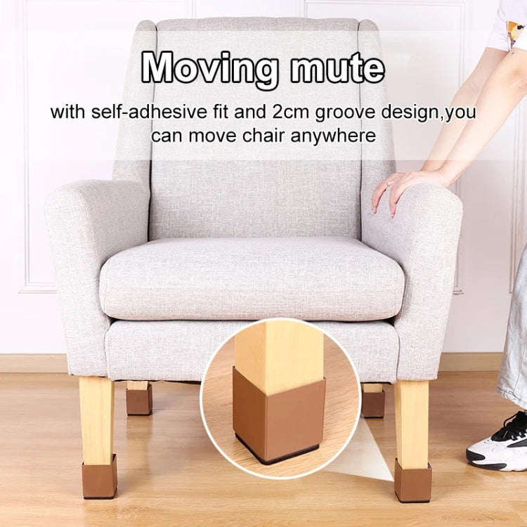 2pcs/set Furniture Carbon Steel Wraparound Heightening Foot Pad, Style: Square 6x5cm (Black)