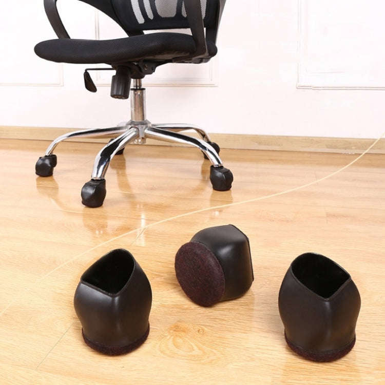 5pcs/set Wheel Chair Foot Cover Computer Chair Roller Fixer(Black)
