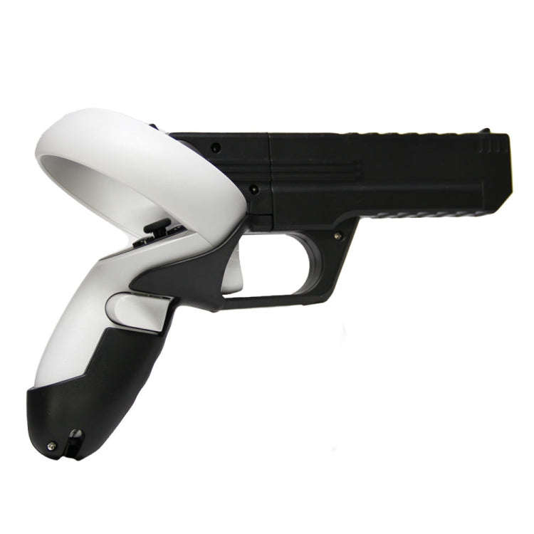 For Meta  Quest 2 VR Controller 1pair Sturdy Shooting Handle Holder(Black)