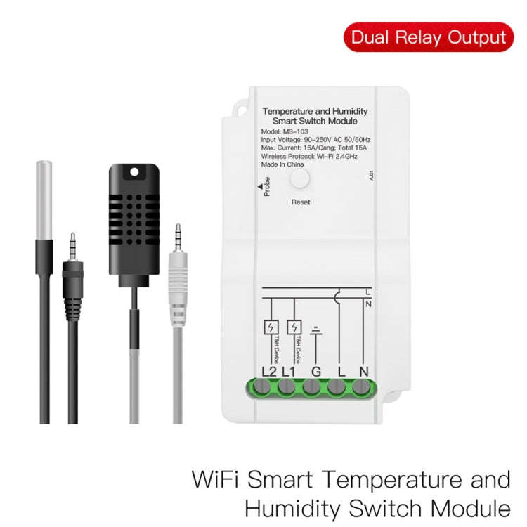Temperature and Humidity Probe Tuya Dual-way Temperature and Humidity Switch Timer Smart Switch