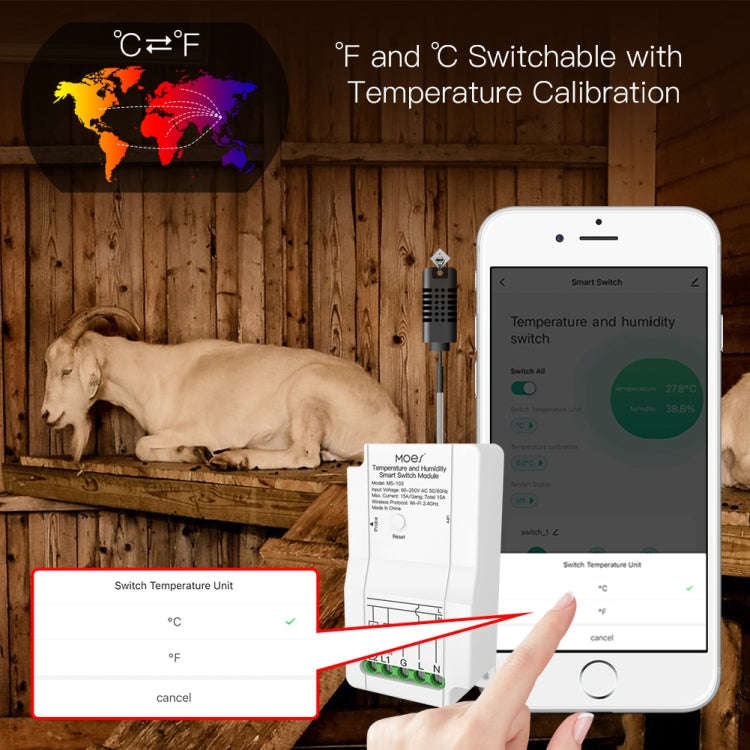 Temperature and Humidity Probe Tuya Dual-way Temperature and Humidity Switch Timer Smart Switch