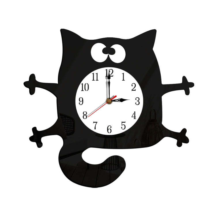 CC040 Children Cartoon Quiet Hanging Clock Home Decoration Simple Clocks(Black)