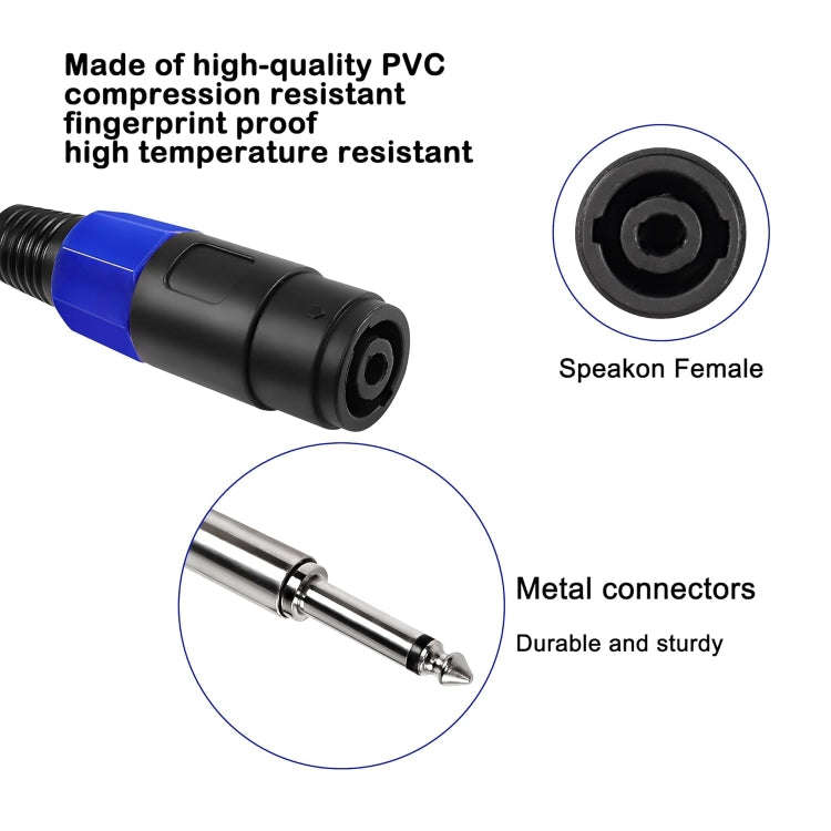 4 Core Ommus Female To 6.35mm Male Audio Cable(0.5m)