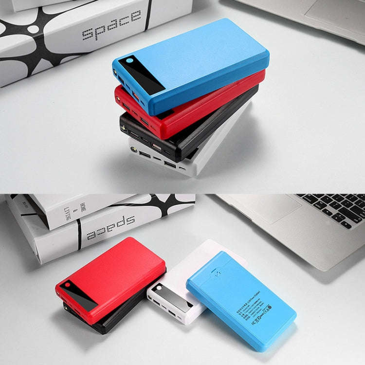 Q6 Removable 6 Sections 18650 Battery Box Charger Case, Style: Flash/Fast Charge(Blue)