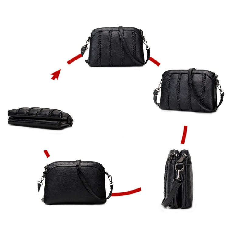 XY1101 Multifunctional Double Layer Ladies Woven Handbag Phone Single-shoulder Bag(Cable)