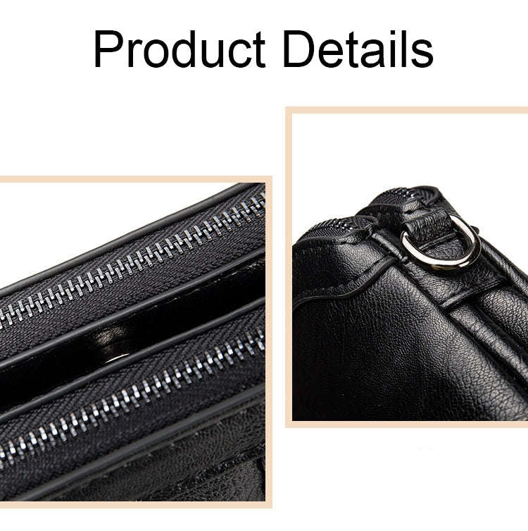 XY1101 Multifunctional Double Layer Ladies Woven Handbag Phone Single-shoulder Bag(Cable)