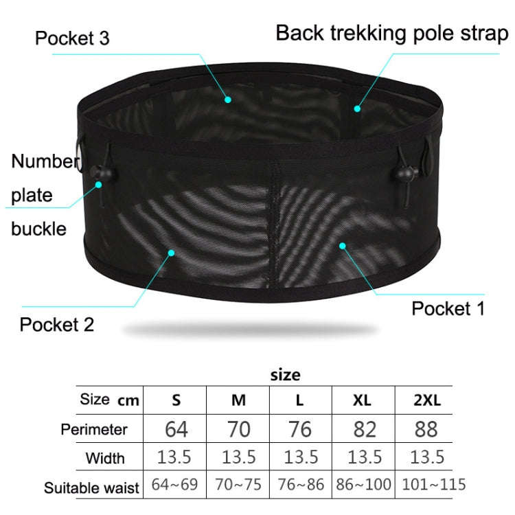 Large Capacity Elastic Mesh Close-fitting Mobile Phone Bag Cycling Mountaineering Kettle Bag, Siz...