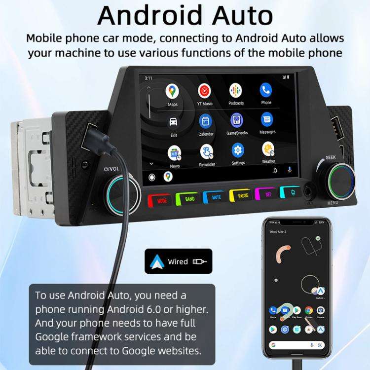 4.7 inch AUTO/CarPlay Navigation Bluetooth FM Radio Car MP5(161C)