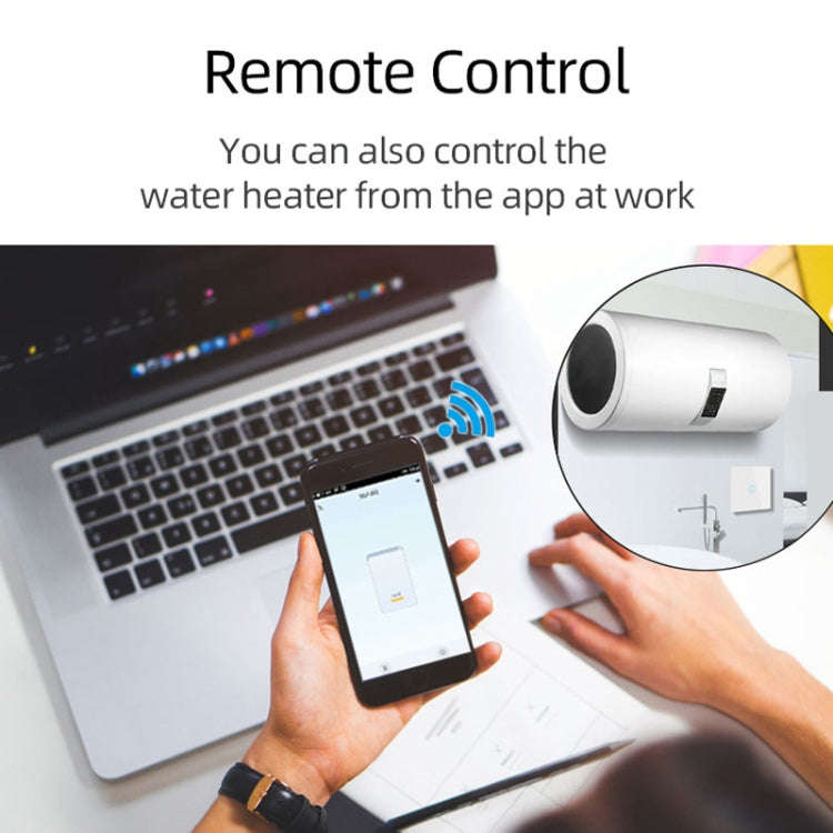 WIFI 20A Water Heater Switch Black High Power Time Voice Control EU Plug