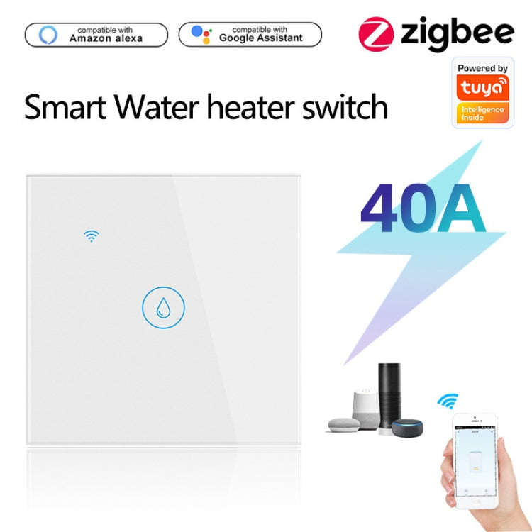 Tuya ZigBee 40A Smart High Power Water Heater Light Air Conditioner Switch Time Voice Remote Cont...