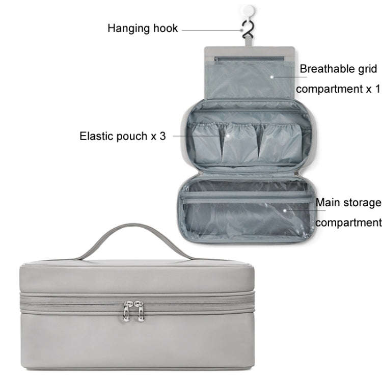 Baona BN-DS006 for Dyson Airwrap Multifunctional PU Leather Storage Bag(Grey)