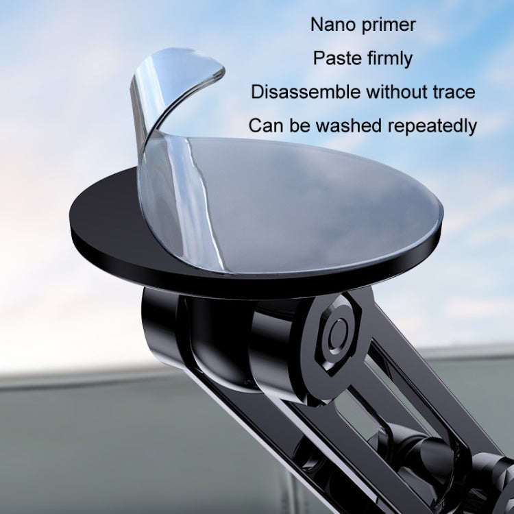Car Desktop Folding Magnetic Suction Stretch Live Mobile Phone Holder(Black)