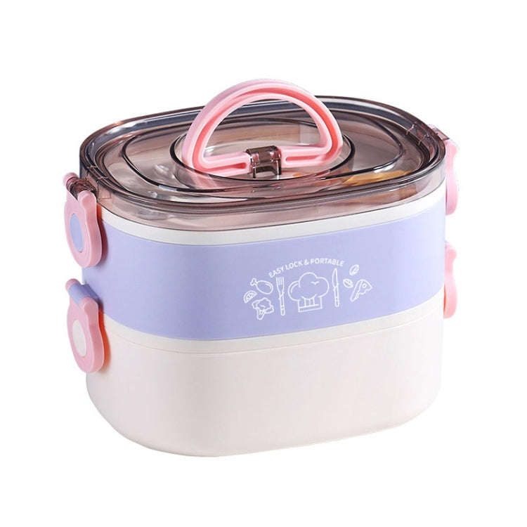 Large Capacity Oval Divided Portable Office Insulation Lunch Box, Specification: 1.2L (Stainless ...