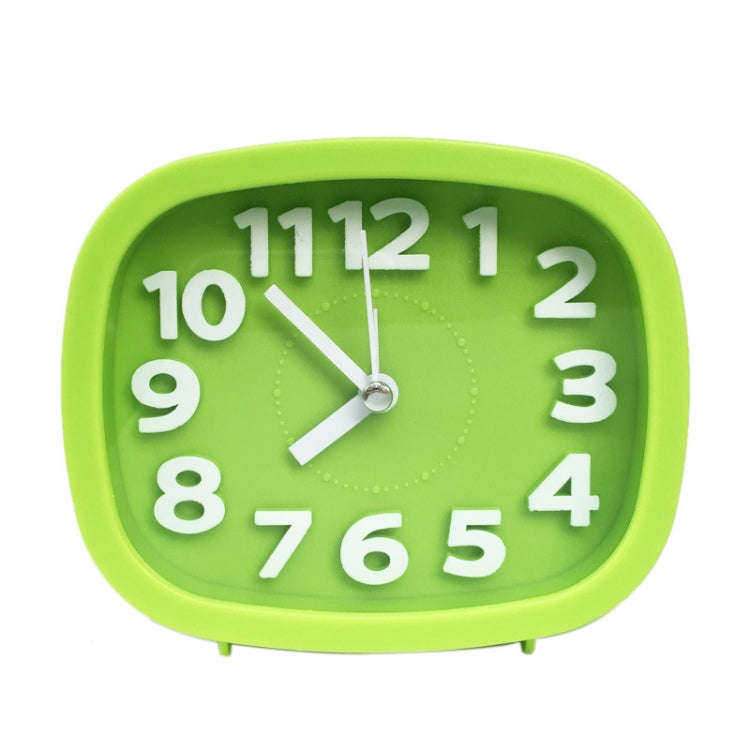 Square Candy Color Stereo Digital Silent Alarm Clock Children Student Alarm Clock(Green)