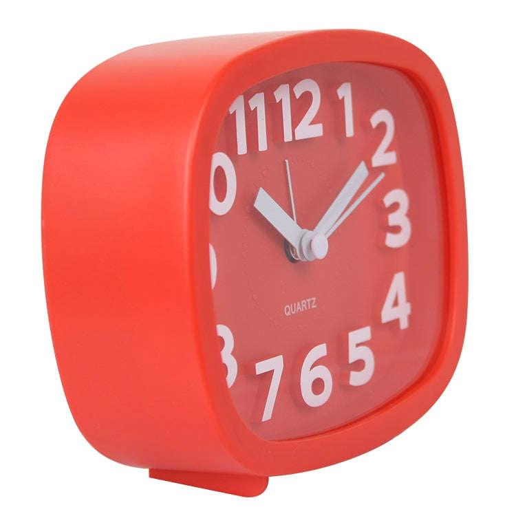 Square Candy Color Stereo Digital Silent Alarm Clock Children Student Alarm Clock(Black)