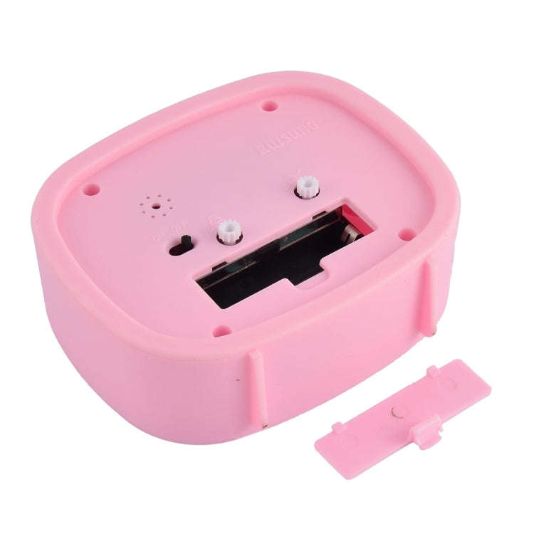 Square Candy Color Stereo Digital Silent Alarm Clock Children Student Alarm Clock(Red)