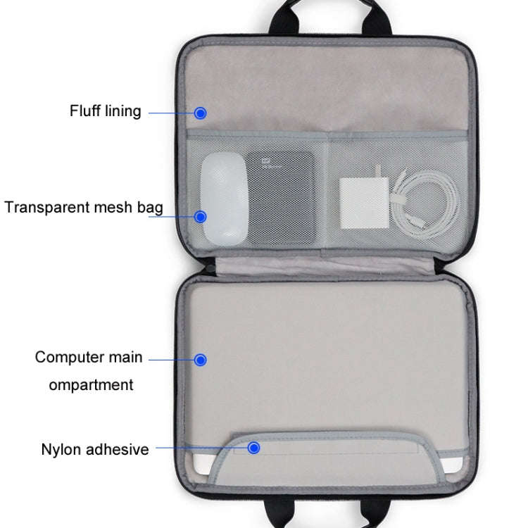 Baona BN-I003 Oxford Cloth Full Open Portable Waterproof Laptop Bag, Size: 13/13.3 inches(Grey)