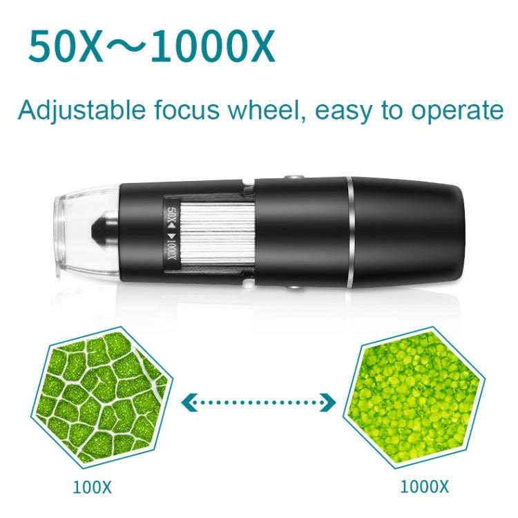50X-1000X Wireless WIFI Connection LED Light Portable Digital Microscope, Specification: W05-B