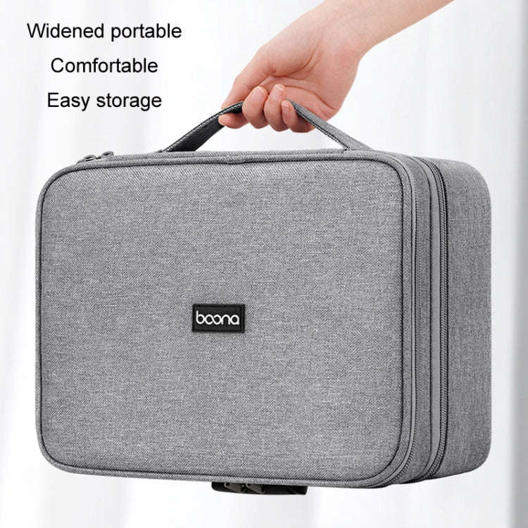 Baona BN-B013 Stamp Business License Organizer With Combination Lock(Black)