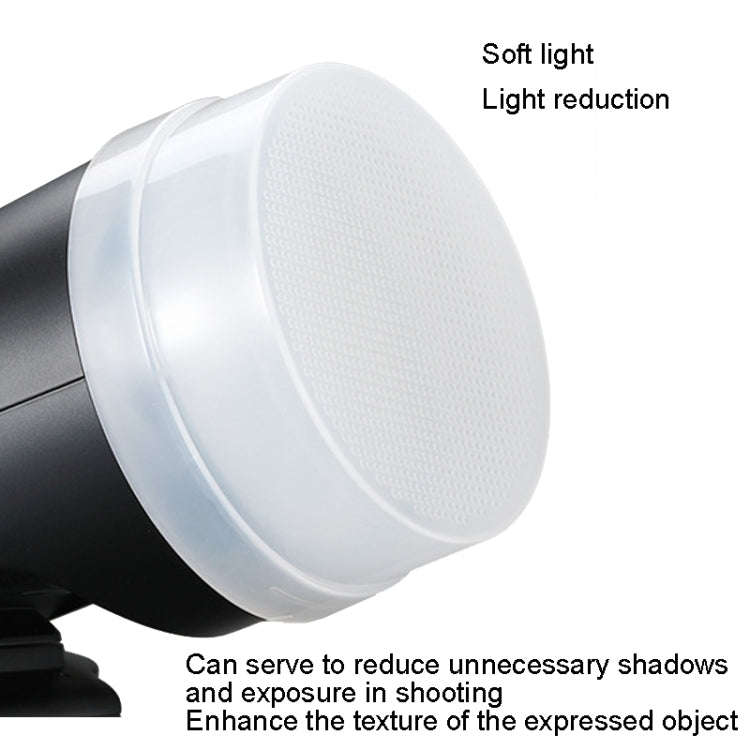 Round Light Head Universal SLR Camera Top Hot Shoe Light Soapbox, For Godox V1/AD100Pro/AD200/AD2...