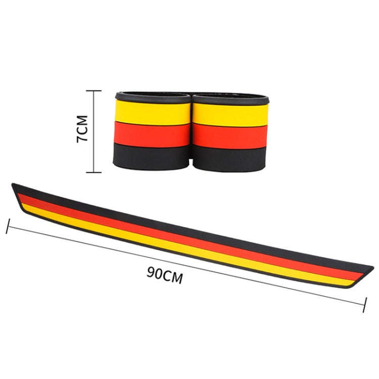 Car Trunk Anti-collision Strip Threshold Decoration Protection Sticker(British Red)