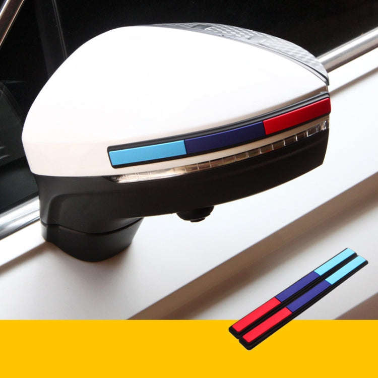 Car Rearview Mirror Door Side Decoration Anti-collision Rubber Strips(Three Color Black Edge)