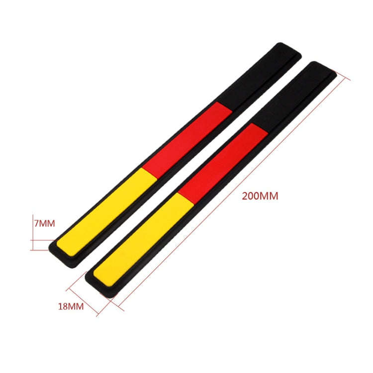 Car Rearview Mirror Door Side Decoration Anti-collision Rubber Strips(Three Color White Edge)