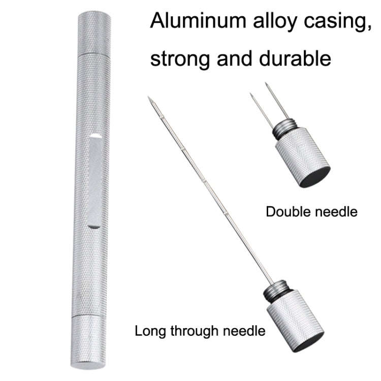 Lightweight With Serrated Cigar Needle Dredger Drilled Smoke Vent(Silver)
