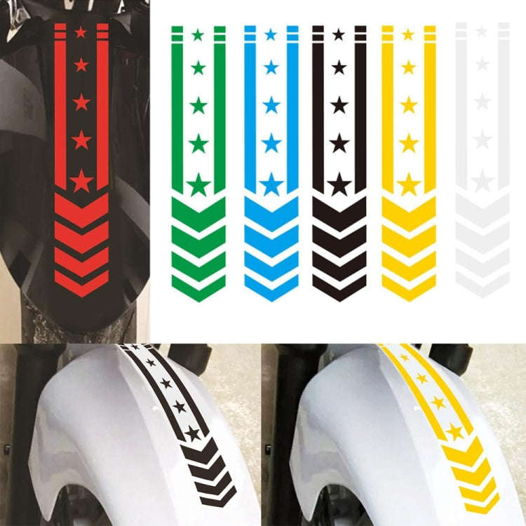 10pcs Motorcycle Car Fender Reflective Sticker Modified Decorative Waterproof Sticker Arrow Star(...