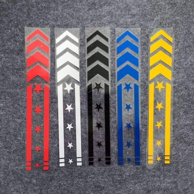 10pcs Motorcycle Car Fender Reflective Sticker Modified Decorative Waterproof Sticker Arrow Star(...