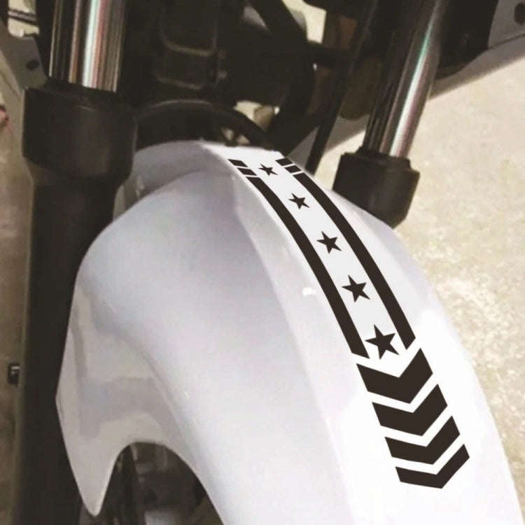 10pcs Motorcycle Car Fender Reflective Sticker Modified Decorative Waterproof Sticker Arrow Star(...