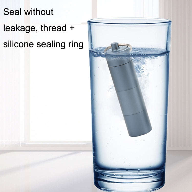 Outdoor First Aid Sealed Waterproof Pill Jar Aluminum Alloy Portable Emergency Pill Box(Blue)
