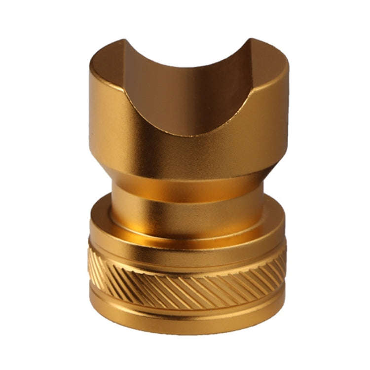 Metal Portable Cigar Holder Large Diameter Smoke Slot Non-slip Bottom(Gold)
