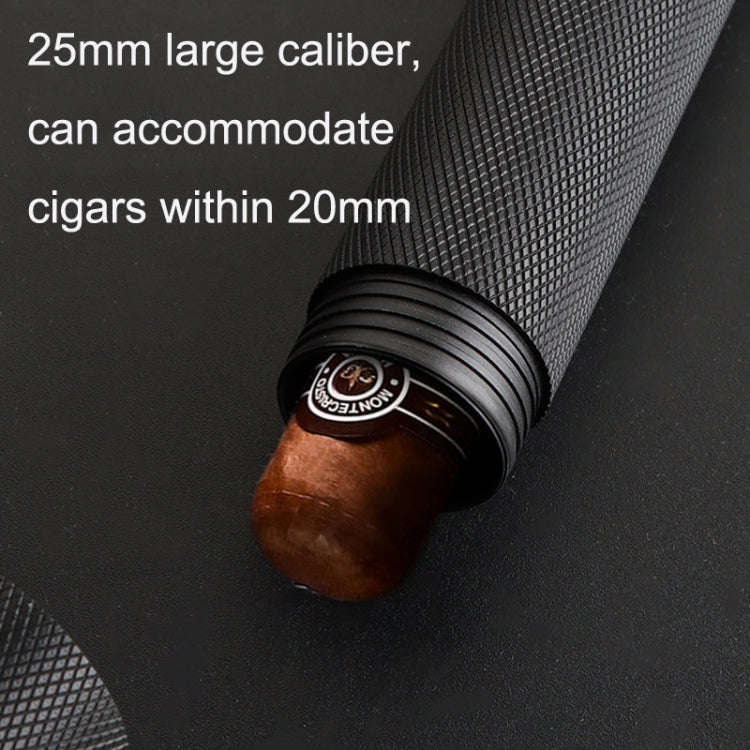 Convenient Metal Cigar Humidor Cigar Storage Tube(Black)