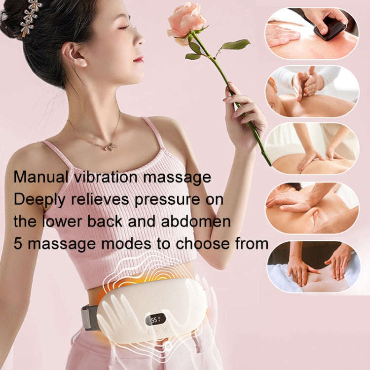 2000mAh Intelligent Massage Warming Belt Digital Electric Abdominal and Waist Massager(Pink)