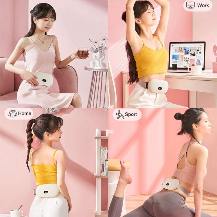 2000mAh Intelligent Massage Warming Belt Digital Electric Abdominal and Waist Massager(Pink)