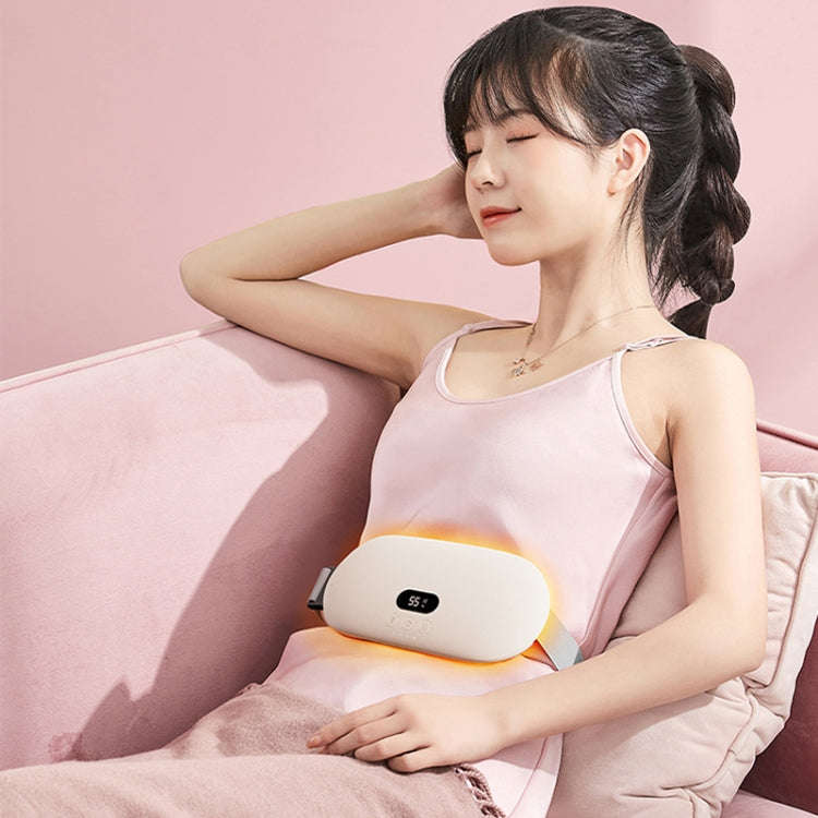 2000mAh Intelligent Massage Warming Belt Digital Electric Abdominal and Waist Massager(Pink)