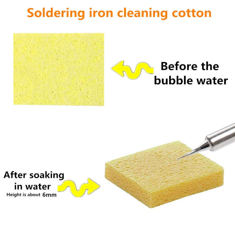 10pcs Soldering Iron Tin Remover Cleaning Cotton Wood Pulp Sponge,Spec: Thin Round 5.1cm