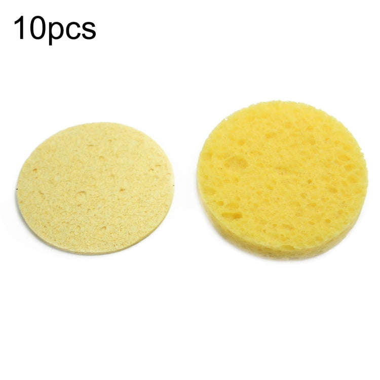 10pcs Soldering Iron Tin Remover Cleaning Cotton Wood Pulp Sponge,Spec: Thickened  Round 5.1cm