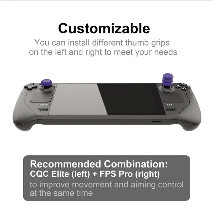 For Steam Deck Game Console Joystick Cap Set Anti-skid Combination Button Cap(Black)