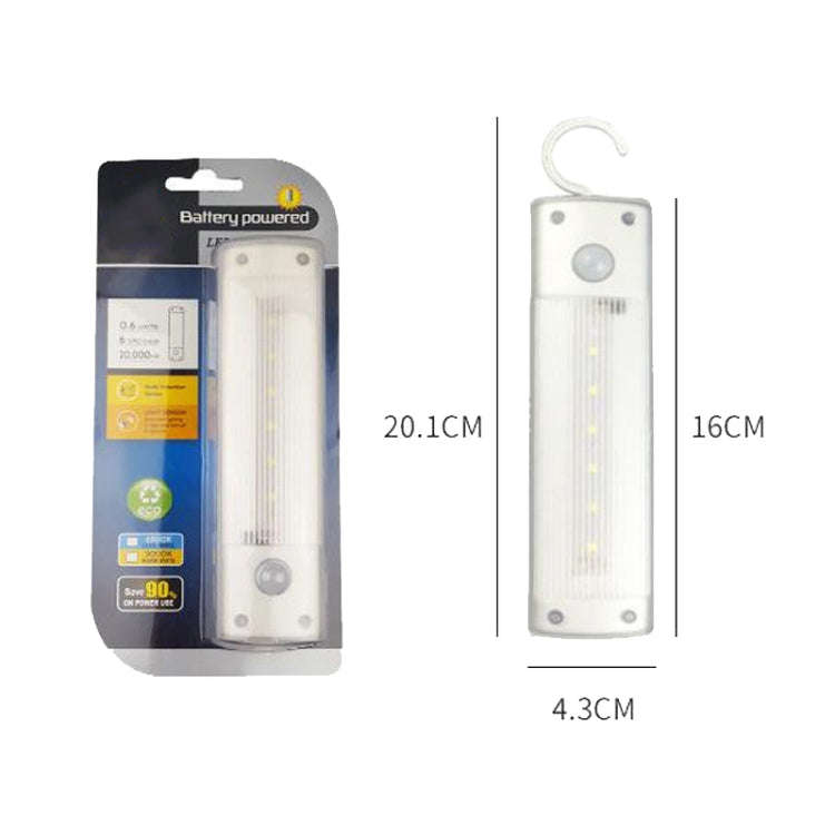 HWX-001 LED Smart Sensing Light Corridor Wireless Night Lamp(White)