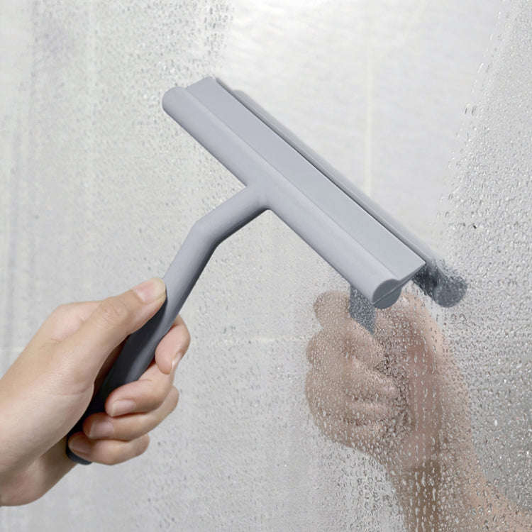 Car Glass Silicone Wiper Household Bathroom Manual Cleaning Scraper(Black)